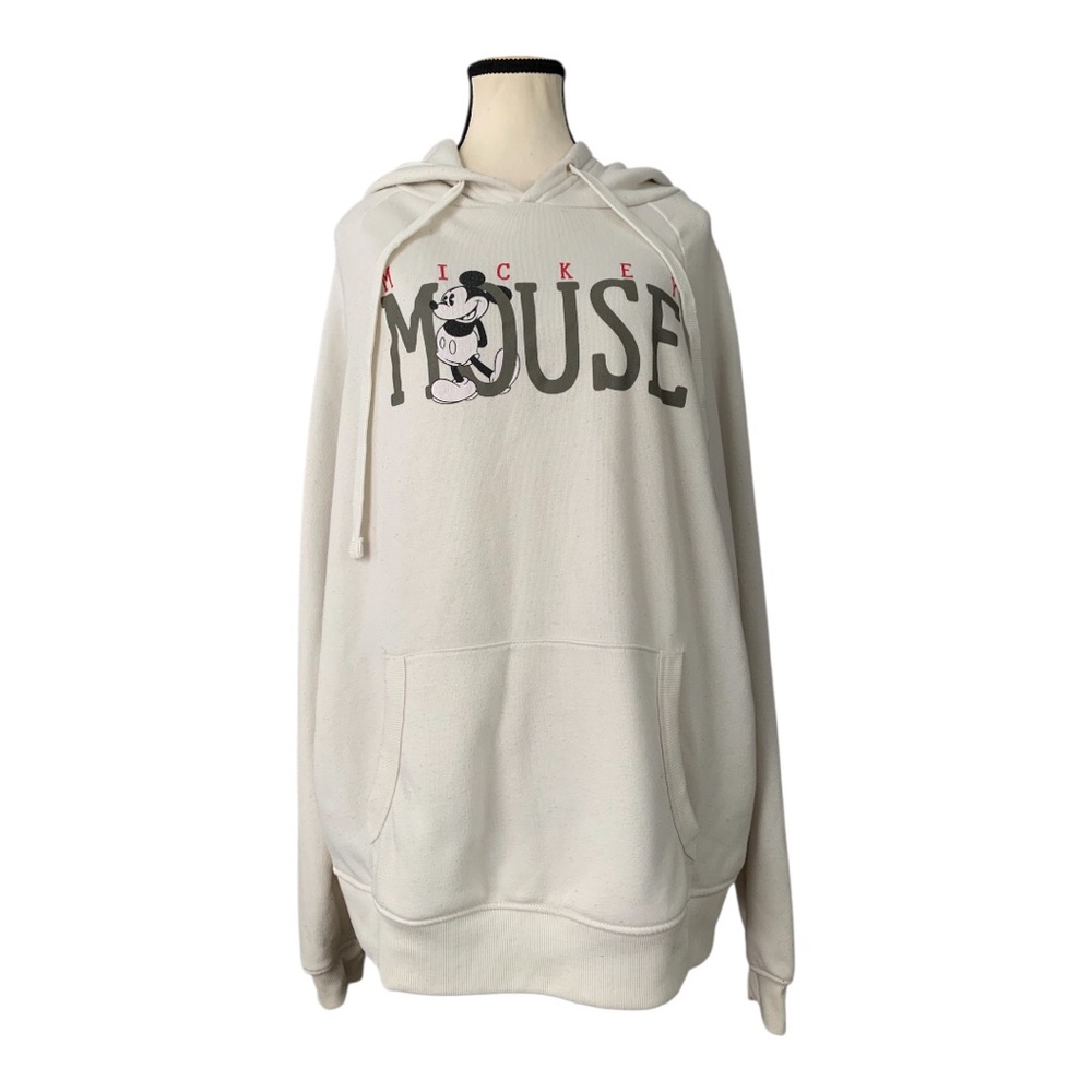 Mickey Mouse Cream Graphic Crewneck Sweatshirt
